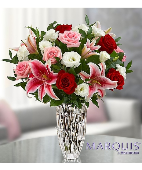 Red Rose and Lily Bouquet