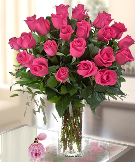 Hot Pink Roses - Choose Quantity